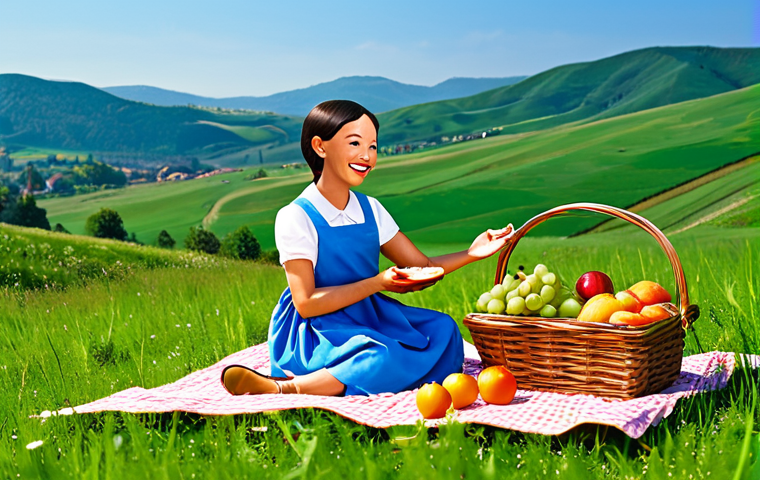 Cocomong and Friends Sharing**
"Cocomong and his friends (characters should be recognizable Cocomong characters, stylized) are happily sharing a picnic basket of fruits in a sunny meadow. They are all smiling and fully clothed in bright, cheerful outfits. The background features a clear blue sky and rolling green hills. The scene should evoke a sense of friendship, sharing, and joy. Safe for work, appropriate content, fully clothed, family-friendly, perfect anatomy, correct proportions, natural pose, professional, well-formed hands, proper finger count, natural body proportions, high quality."
**