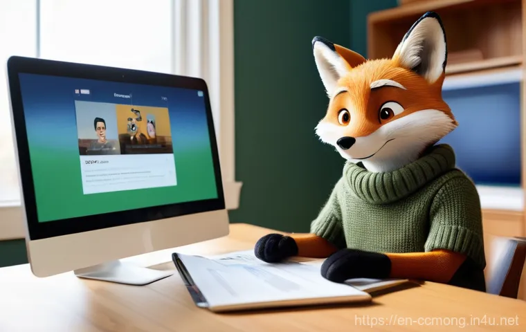코코몽과 디지털 마케팅 전략 - **Prompt:** A charming, anthropomorphic fox character, approximately 25 years old in appearance, sit...