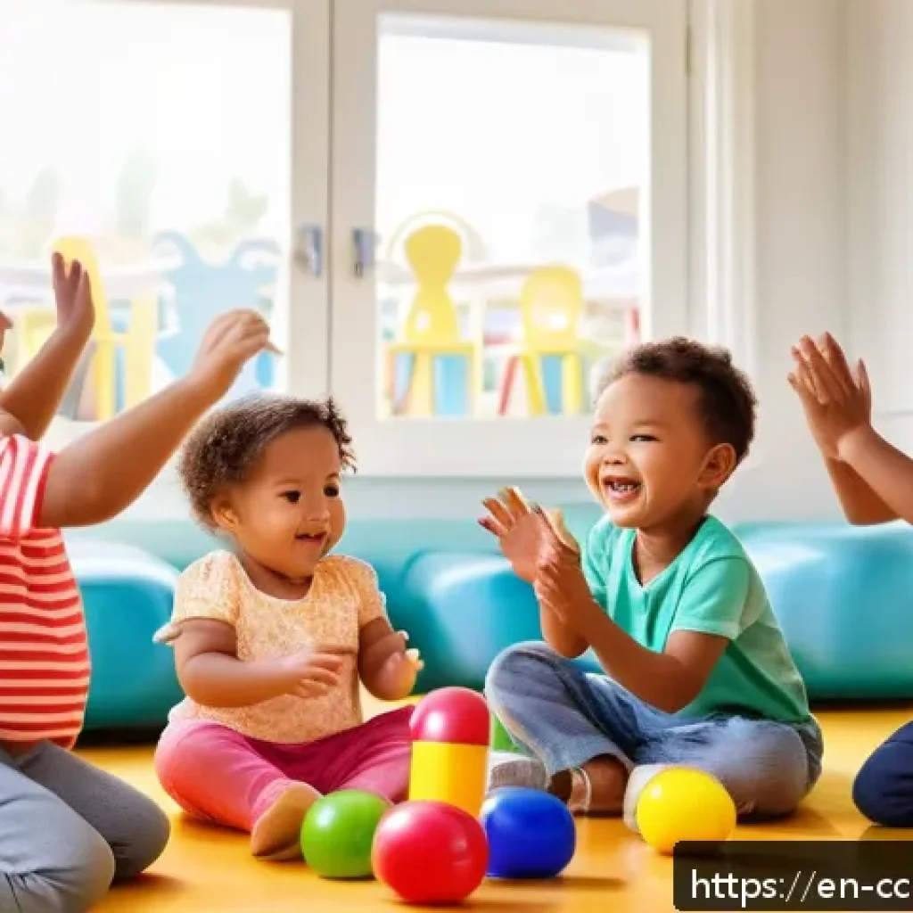 코코몽 메인 배경음악 - A vibrant and joyful scene of toddlers aged 2 to 4, wearing colorful, comfortable clothes and diaper...